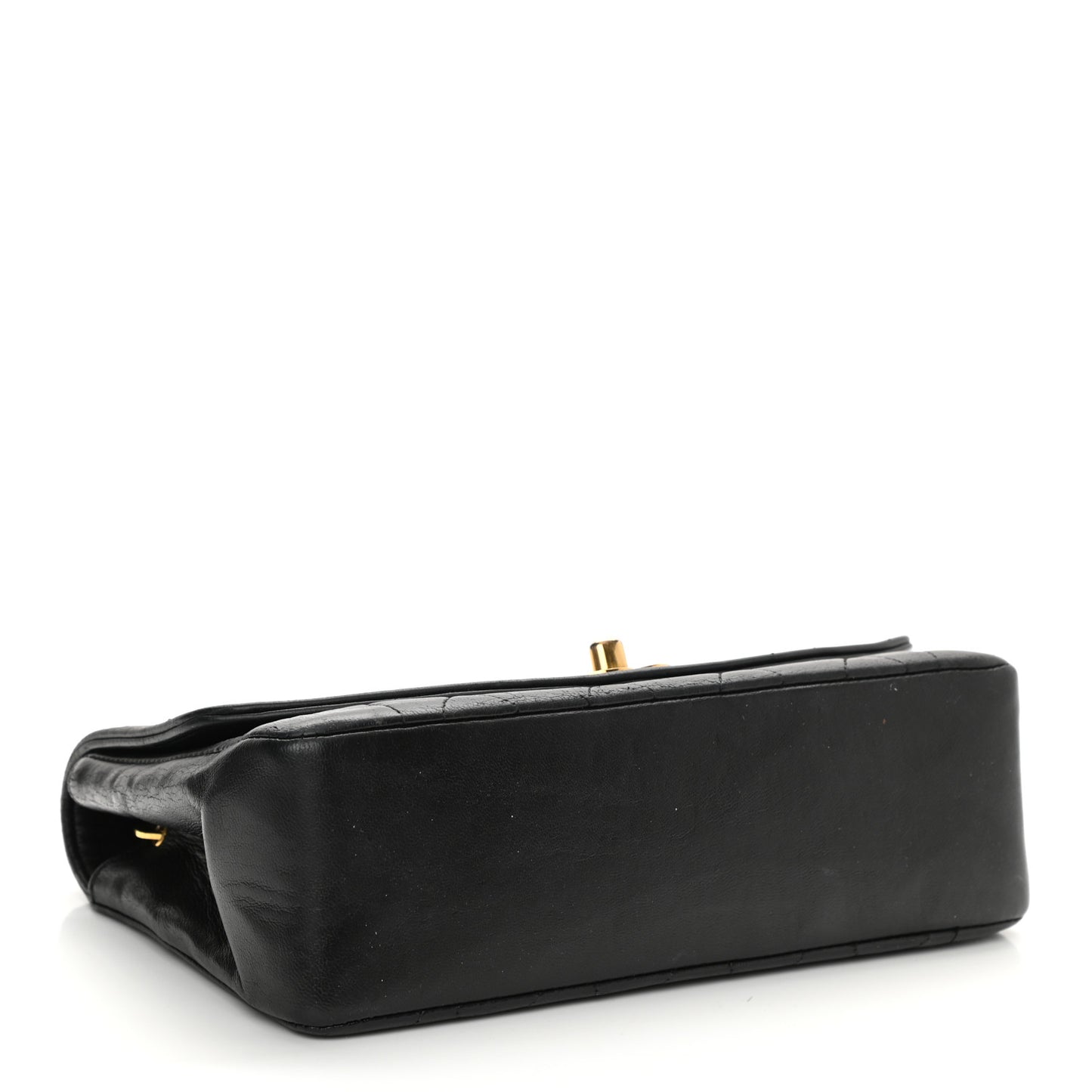 Lambskin Quilted Small Single Flap Black