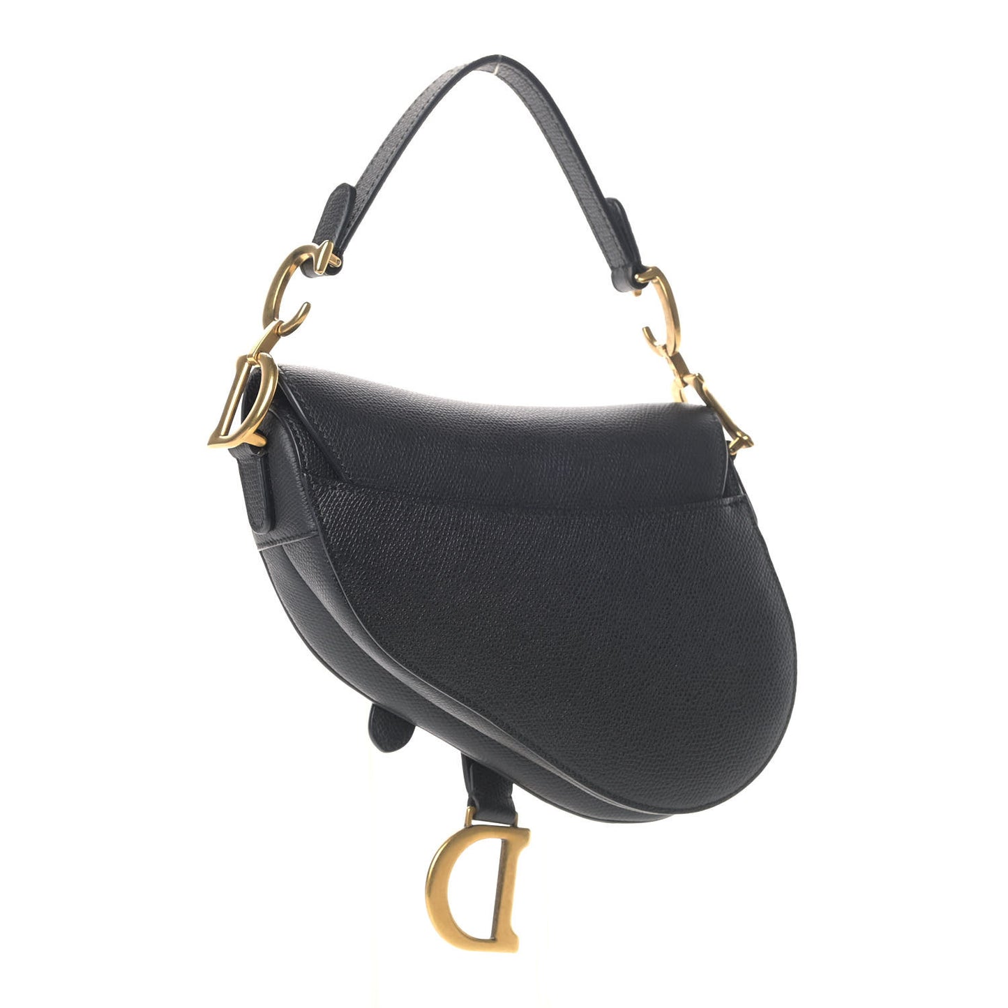 Calfskin Mini Saddle Bag Black