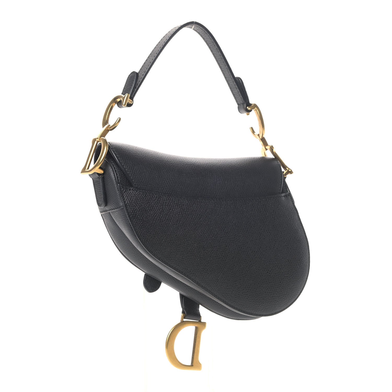 Christian Dior Calfskin Mini Saddle Bag Black 2 of 8