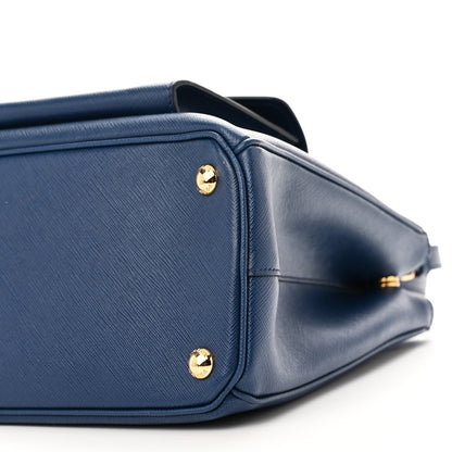 Prada Saffiano Lux Galleria Front Pocket Tote Bluette 9 of 10
