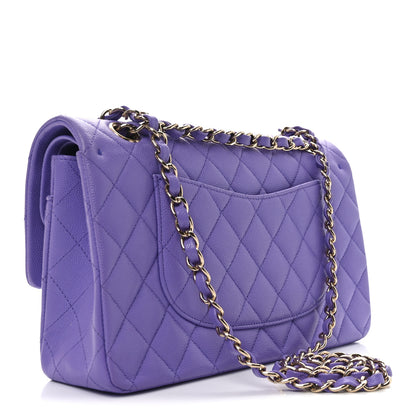Chanel Caviar Quilted Medium Double Flap Purple 3 of 10