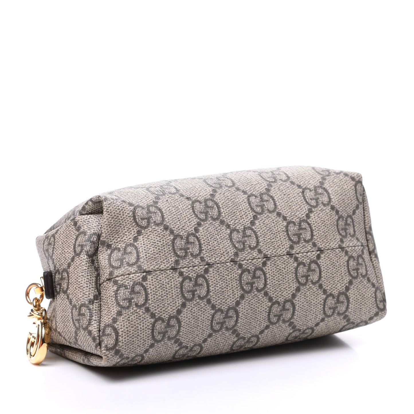 Soft GG Supreme Monogram Calfskin Small Ophidia Cosmetic Case Beige Ebony New Acero