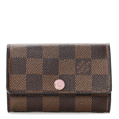 Louis Vuitton Damier Ebene Multicles 6 Key Holder Rose Ballerine 1 of 11