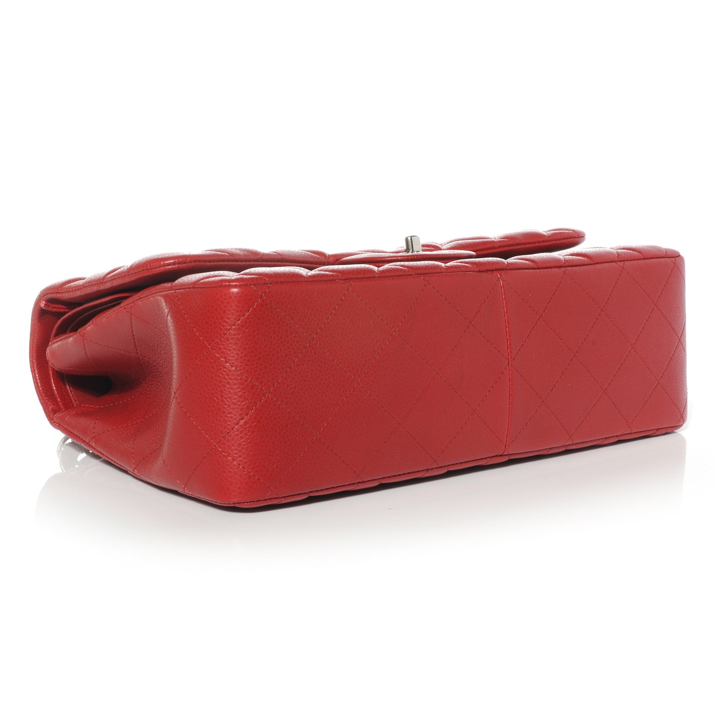 Caviar Jumbo Double Flap Red