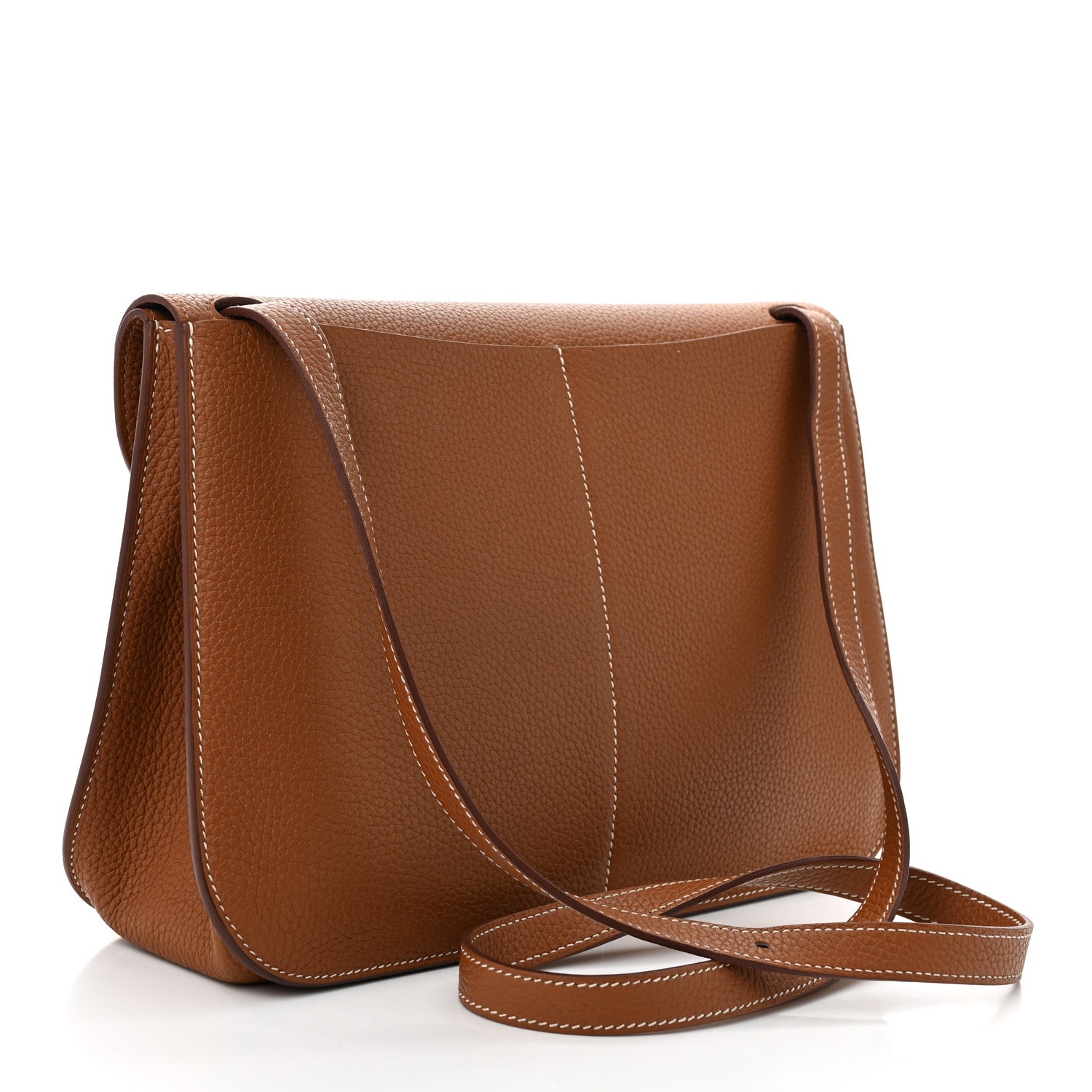 Hermes Taurillon Clemence Halzan 31 Gold 3 of 11