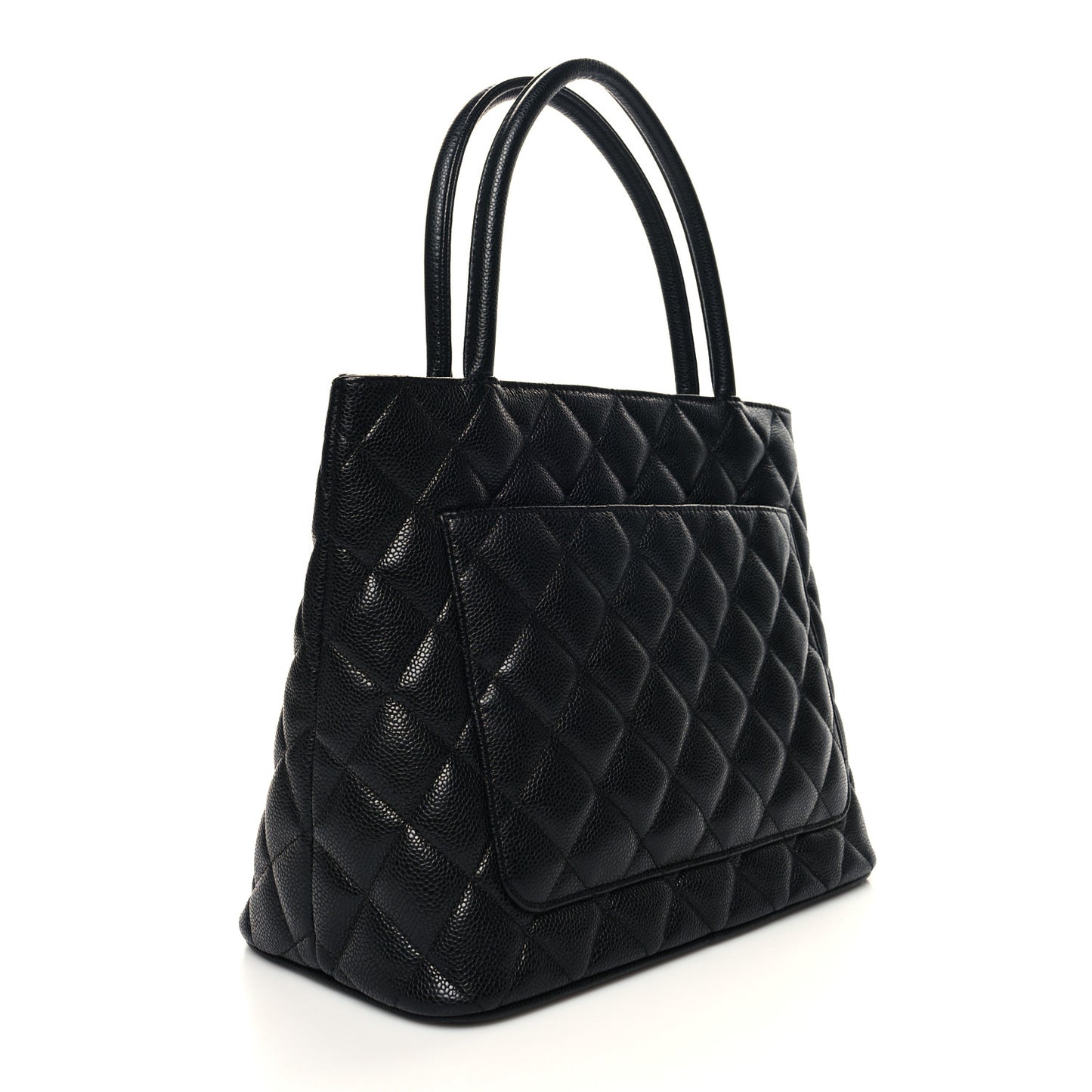 Caviar Quilted Medallion Tote Black