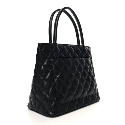 Chanel Caviar Quilted Medallion Tote Black 3 of 10
