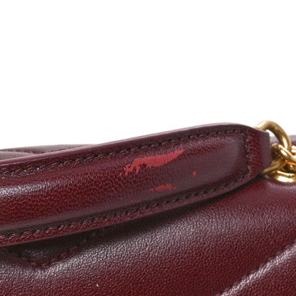 Saint Laurent Lambskin Chevron Quilted Small Loulou Rouge Cabernet 11 of 11