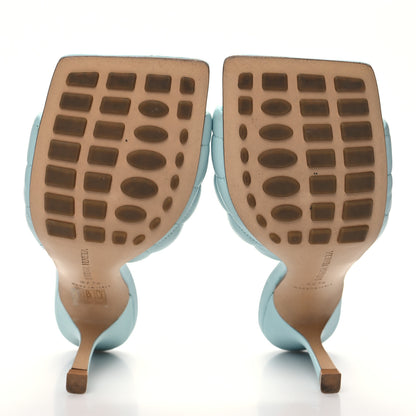 Bottega Veneta Nappa Matelasse Padded Mule Sandals 37.5 Topazio 5 of 7