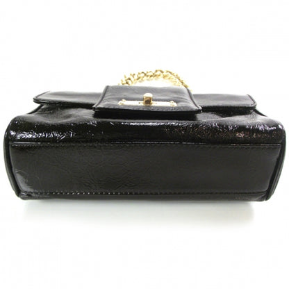 Marc Jacobs Textured Patent Chain Bag Black 4 of 8