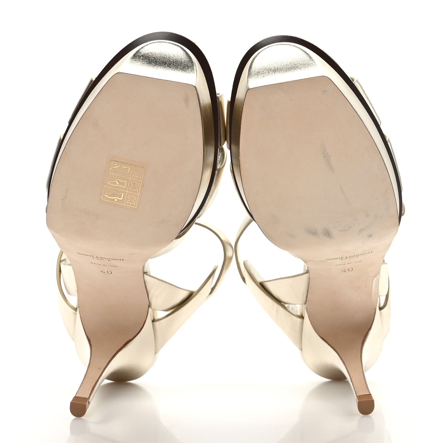 Metallic Nappa Tribute 75 Platform Sandals 40 Gold