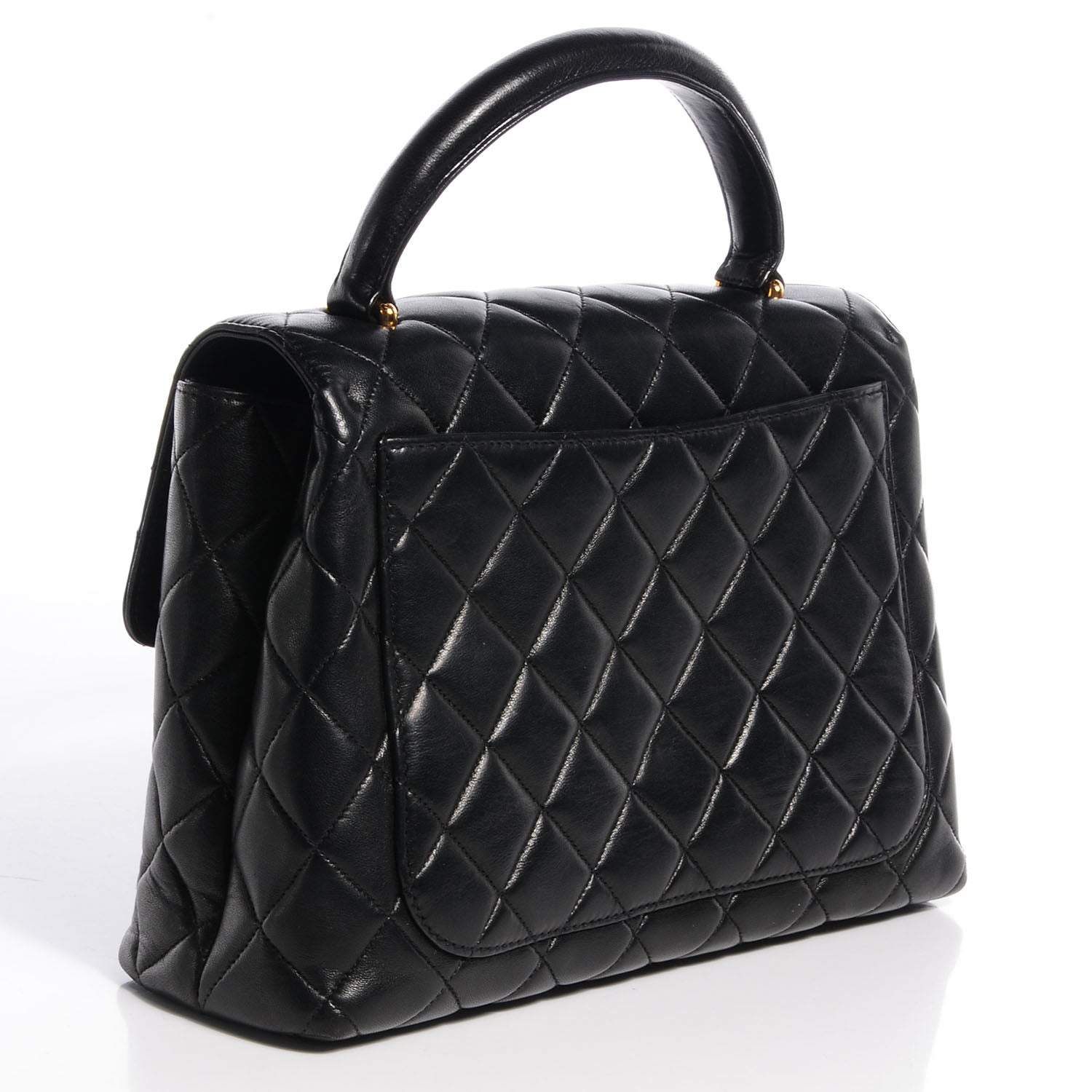 Chanel Lambskin Quilted Medium Kelly Flap Bag Black 3 of 9