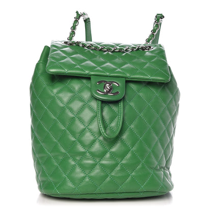 Chanel Lambskin Quilted Small Urban Spirit Backpack Green 1 of 13