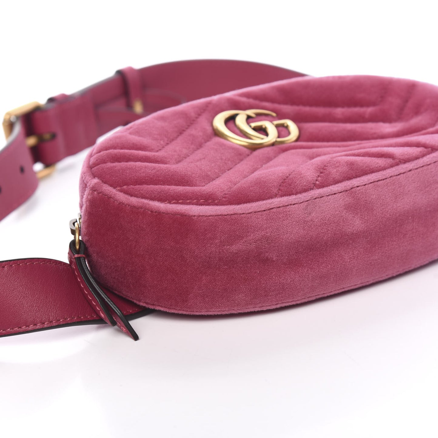 Velvet Matelasse GG Marmont Belt Bag 85 34 Light Raspberry Rose