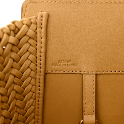 Loewe Calfskin Woven Compact Hammock Shoulder Bag  Sahara 7 of 10