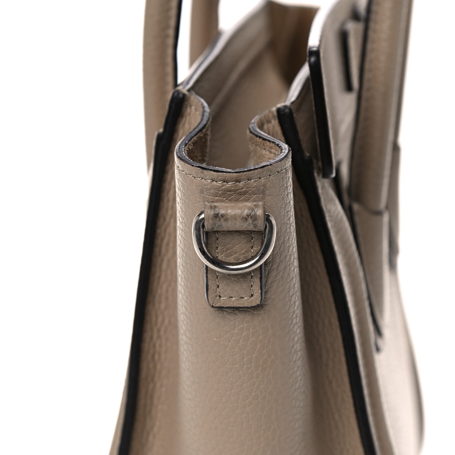 Celine Drummed Calfskin Nano Luggage Dune 18 of 19