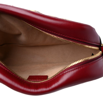 Gucci Monogram Azalea Calfskin Matelasse Diagonal Small GG Marmont Chain Shoulder Bag Beige Ebony New Cherry Red 5 of 10