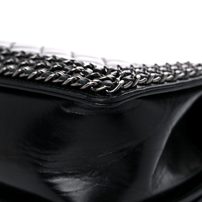 Chanel Glazed Calfskin Quilted Medium Boy Chained Flap Black 11 of 18