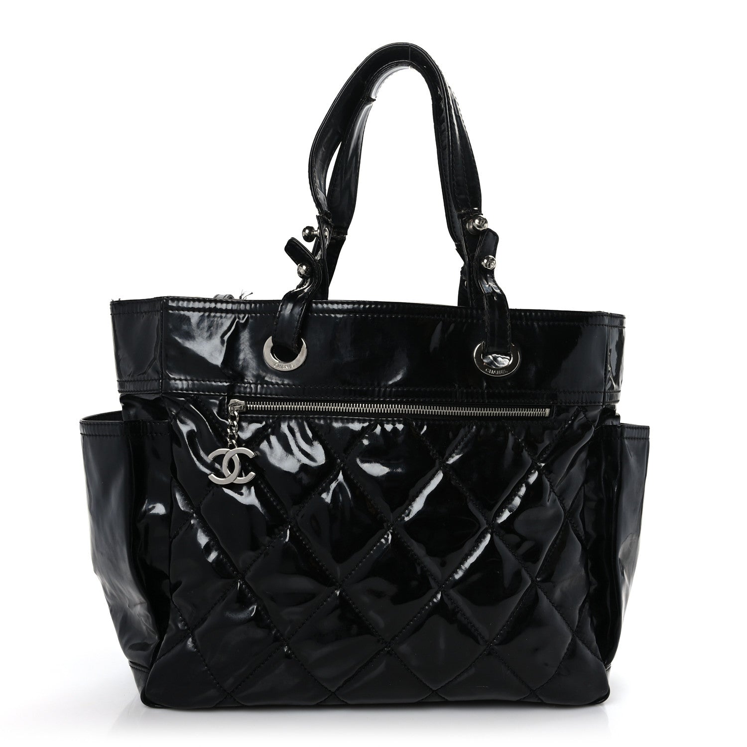 Chanel Vinyl Quilted Large Paris Biarritz Tote Black 1 of 17