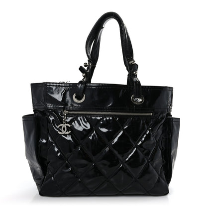 Chanel Vinyl Quilted Large Paris Biarritz Tote Black 1 of 17
