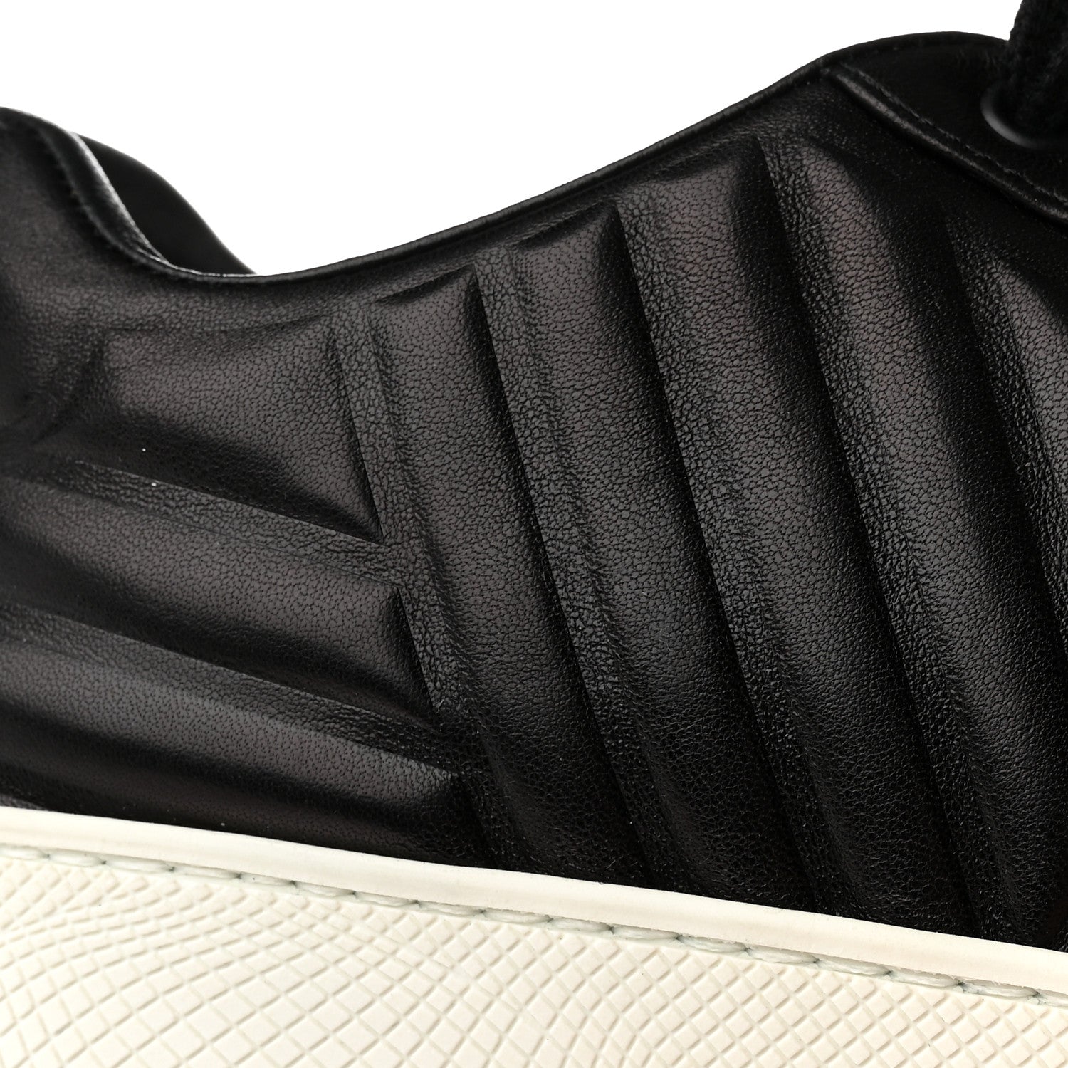 Prada Nappa Logo Embossed Womens Low Top Sneakers 39.5 Black White 10 of 10