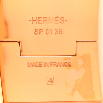 Hermes Enamel Printed Wide Charniere Tendresse Feline Tattoo Hinged Bracelet S Positif Negatif 3 of 5