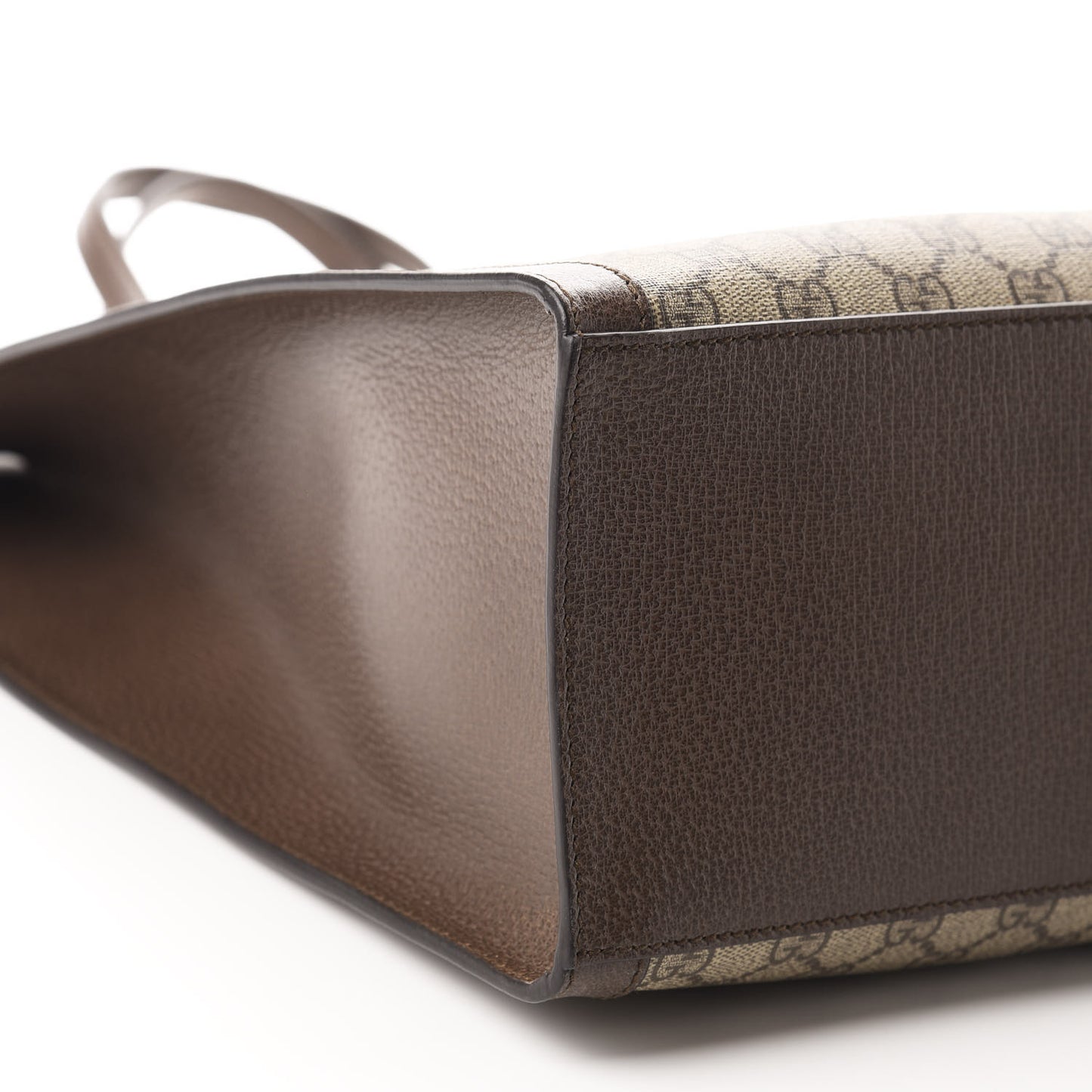GG Supreme Monogram Web Ophidia Vertical Tote Brown