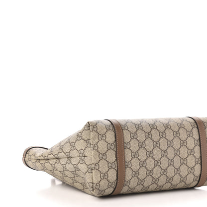 Gucci GG Supreme Monogram Margaux Calfskin Small Nice Tote Beige Ebony Acero 10 of 12