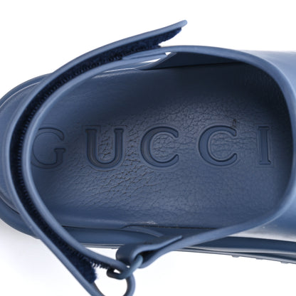 Gucci Soft Rubber Horsebit Touch Mens Strapped Sandals 9 Washed Indigo 8 of 10