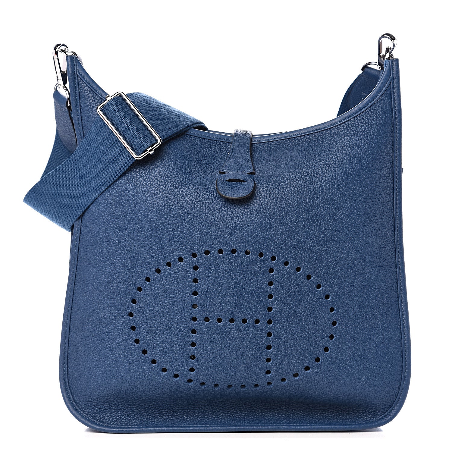 Hermes Taurillon Clemence Evelyne III PM Deep Bleu 1 of 10