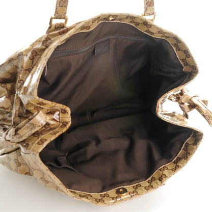 Gucci Crystal Monogram Medium Web Tote Brown 5 of 7