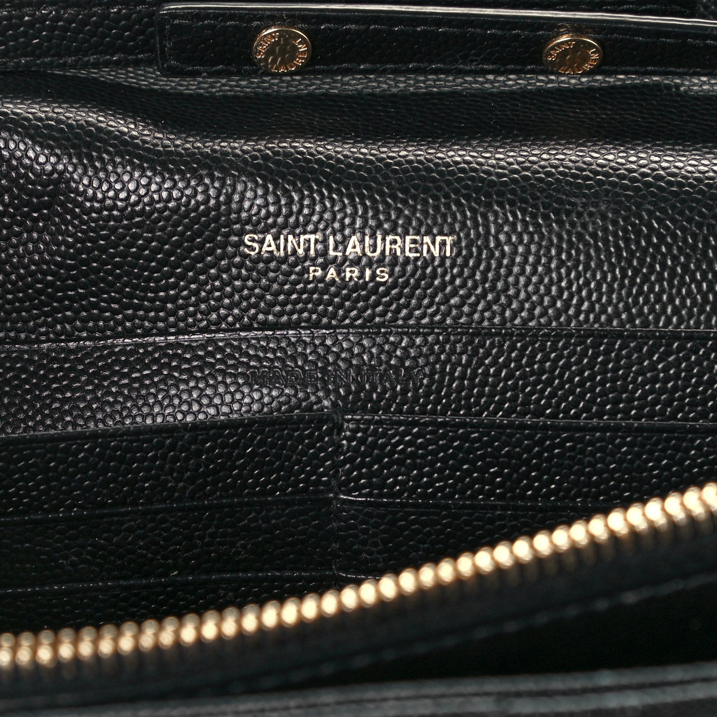 Grain De Poudre Matelasse Chevron Monogram Chain Wallet Black