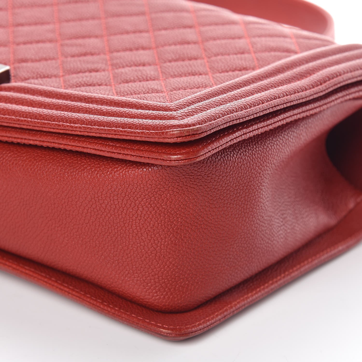 Chanel Caviar Quilted New Medium Boy Flap Dark Red 9 of 19