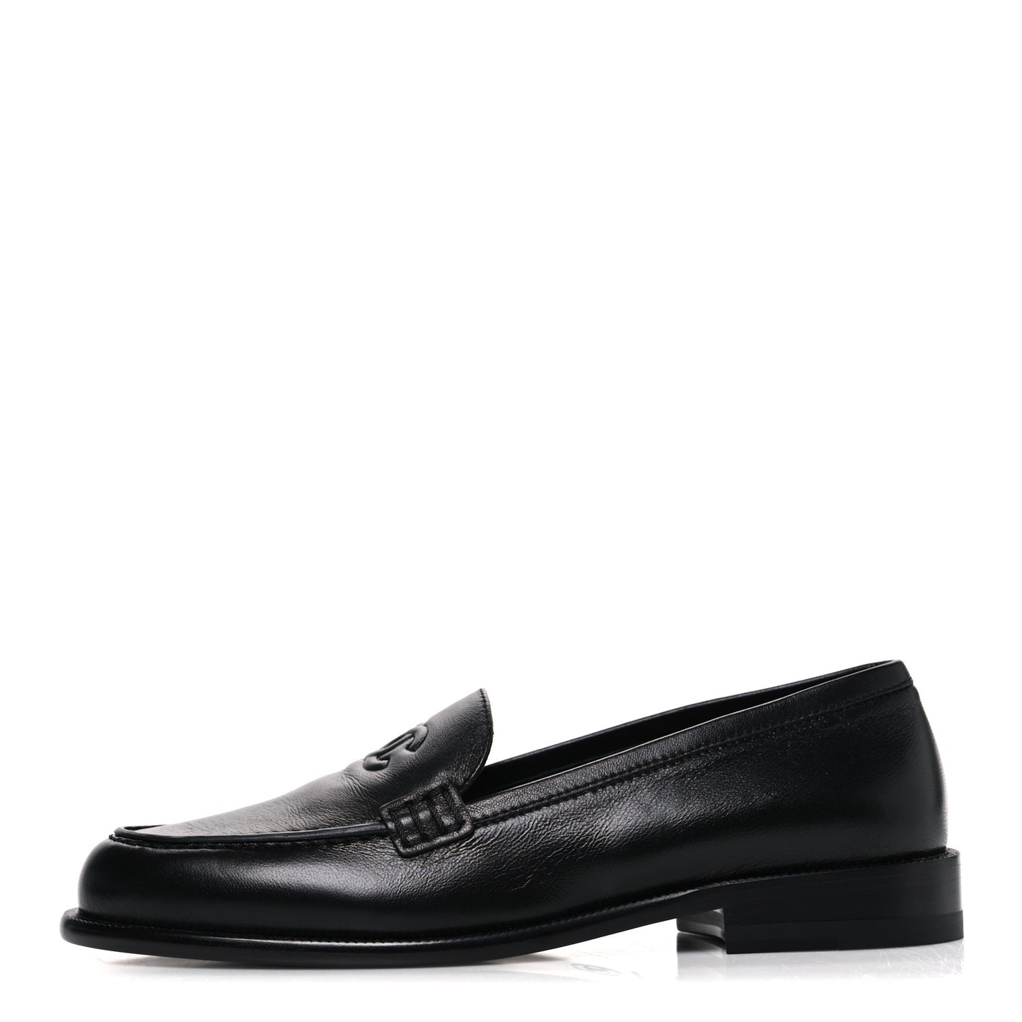 Lambskin CC Mocassin Loafers 38 Black