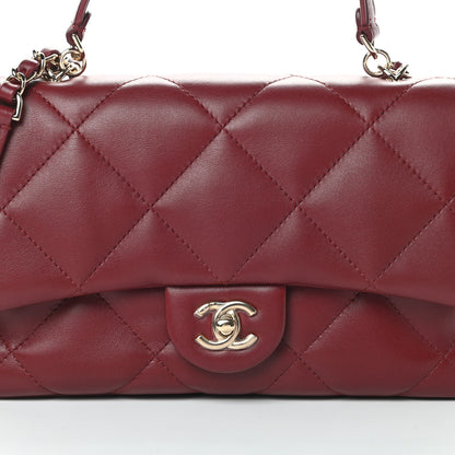 Chanel Lambskin Quilted Easy Carry Flap Burgundy 8 of 14
