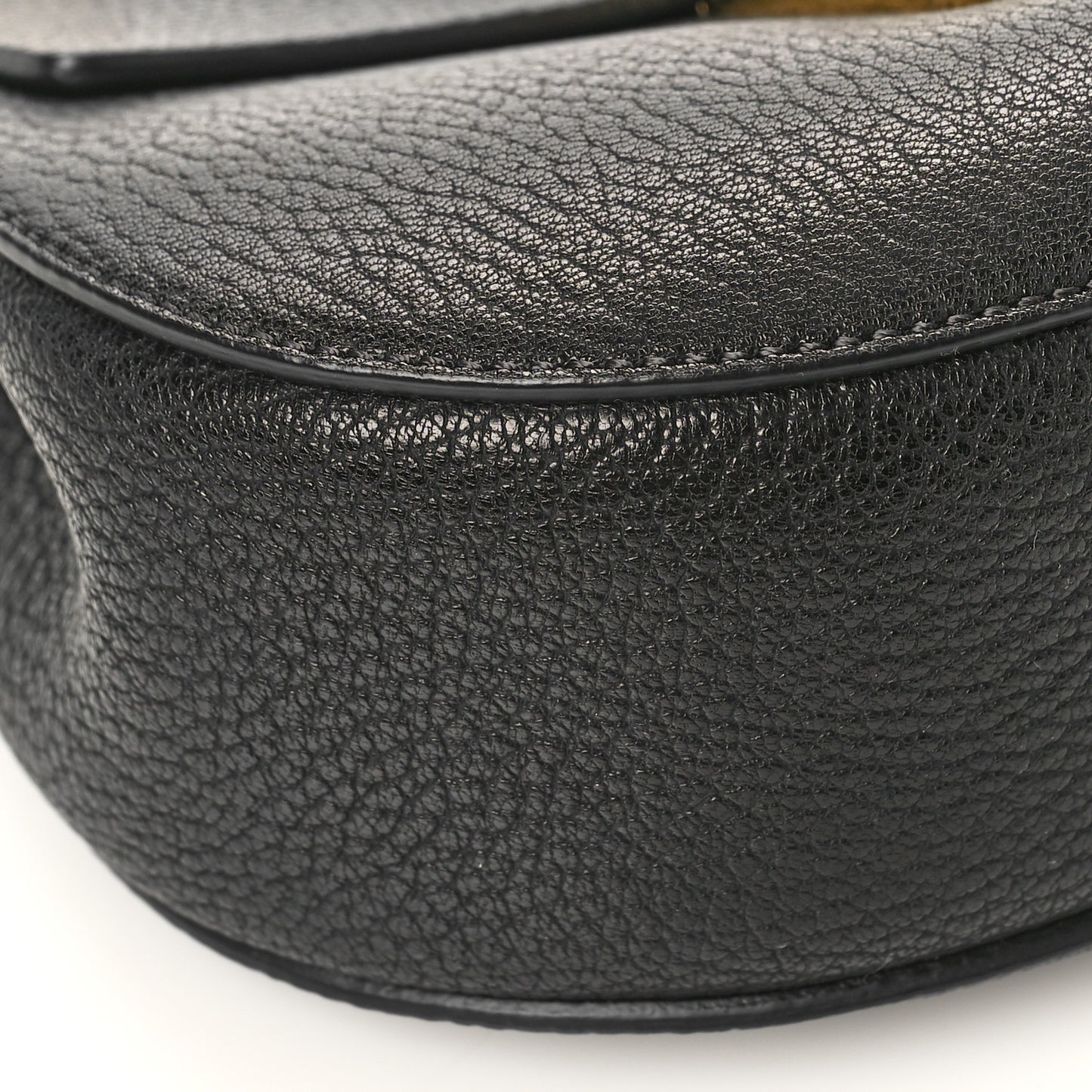 Grained Lambskin Drew Shoulder Bag Black