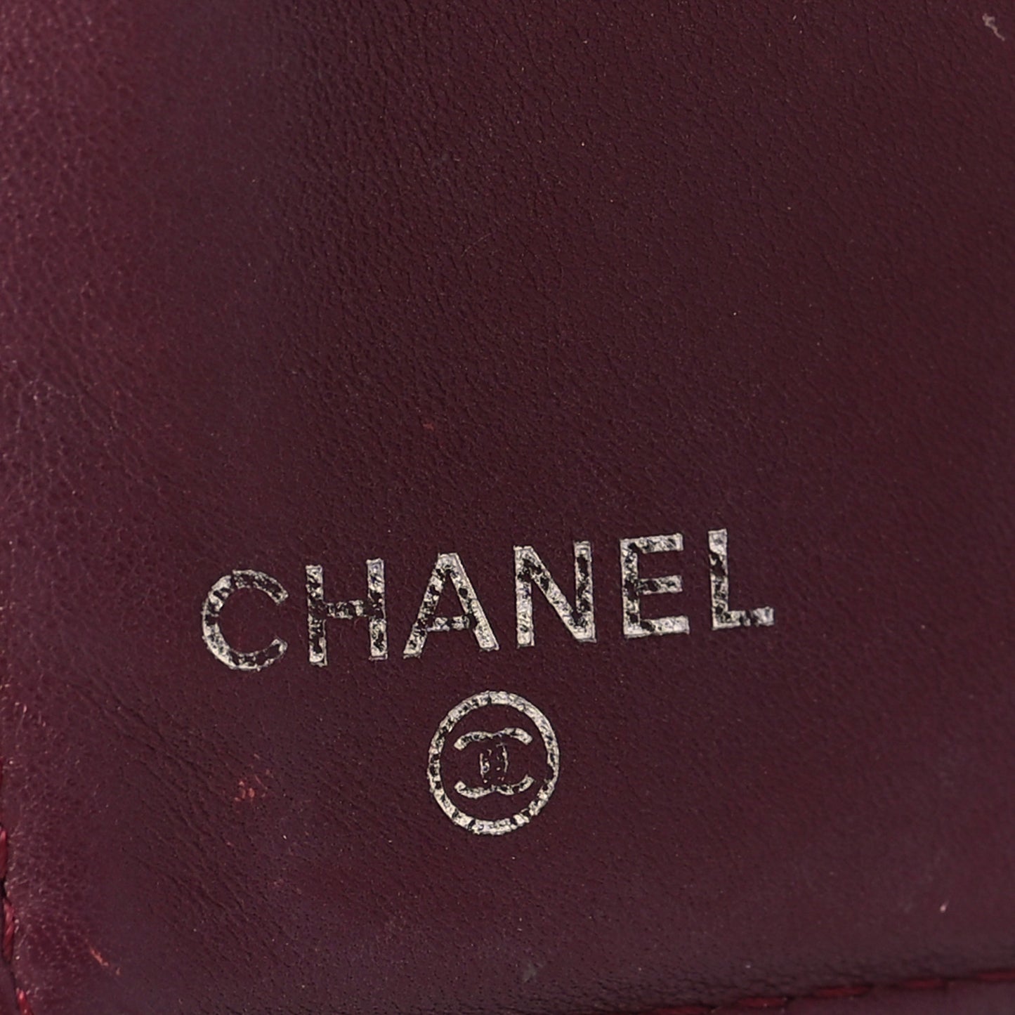 Patent Calfskin Quilted Yen Wallet Red