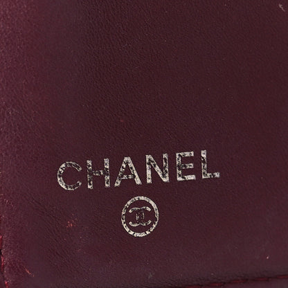 Chanel Patent Calfskin Quilted Yen Wallet Red 5 of 13