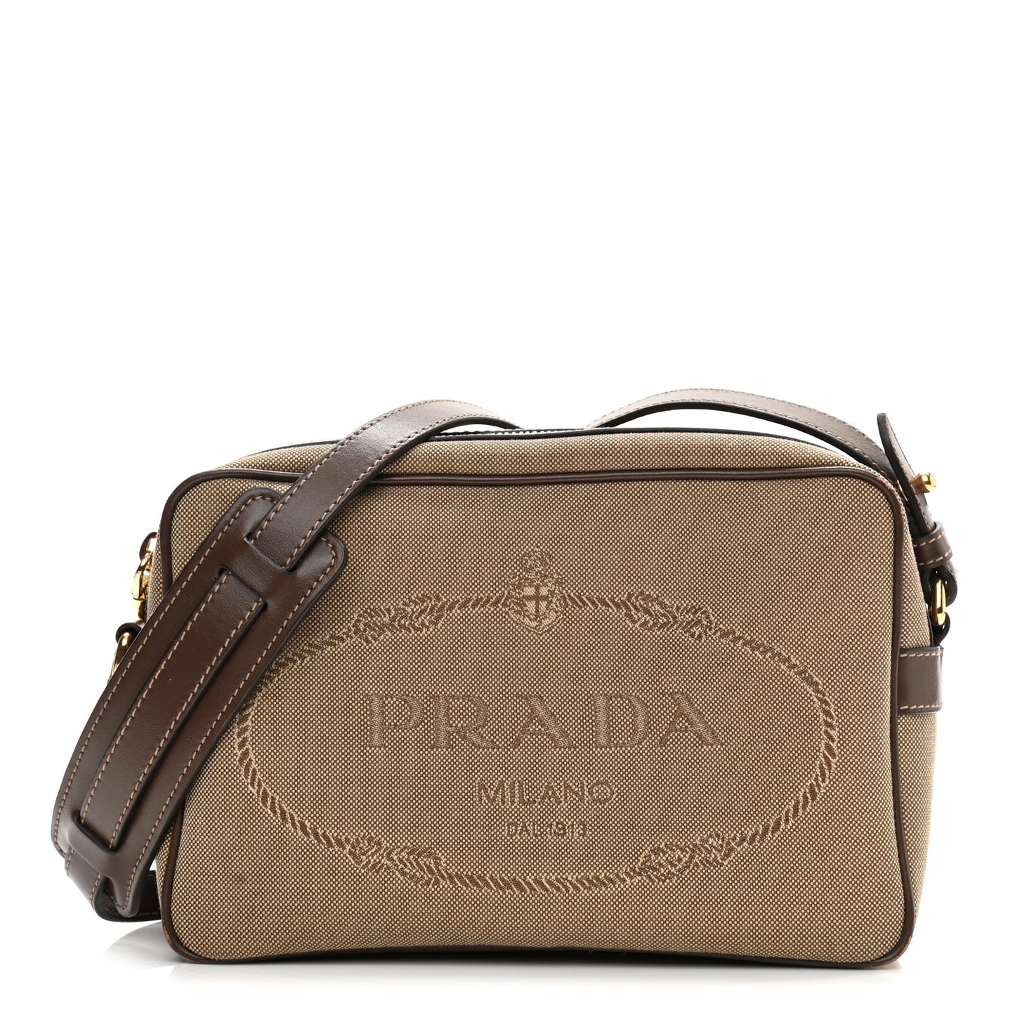 Jacquard Logo Camera Bag Corda Bruciato