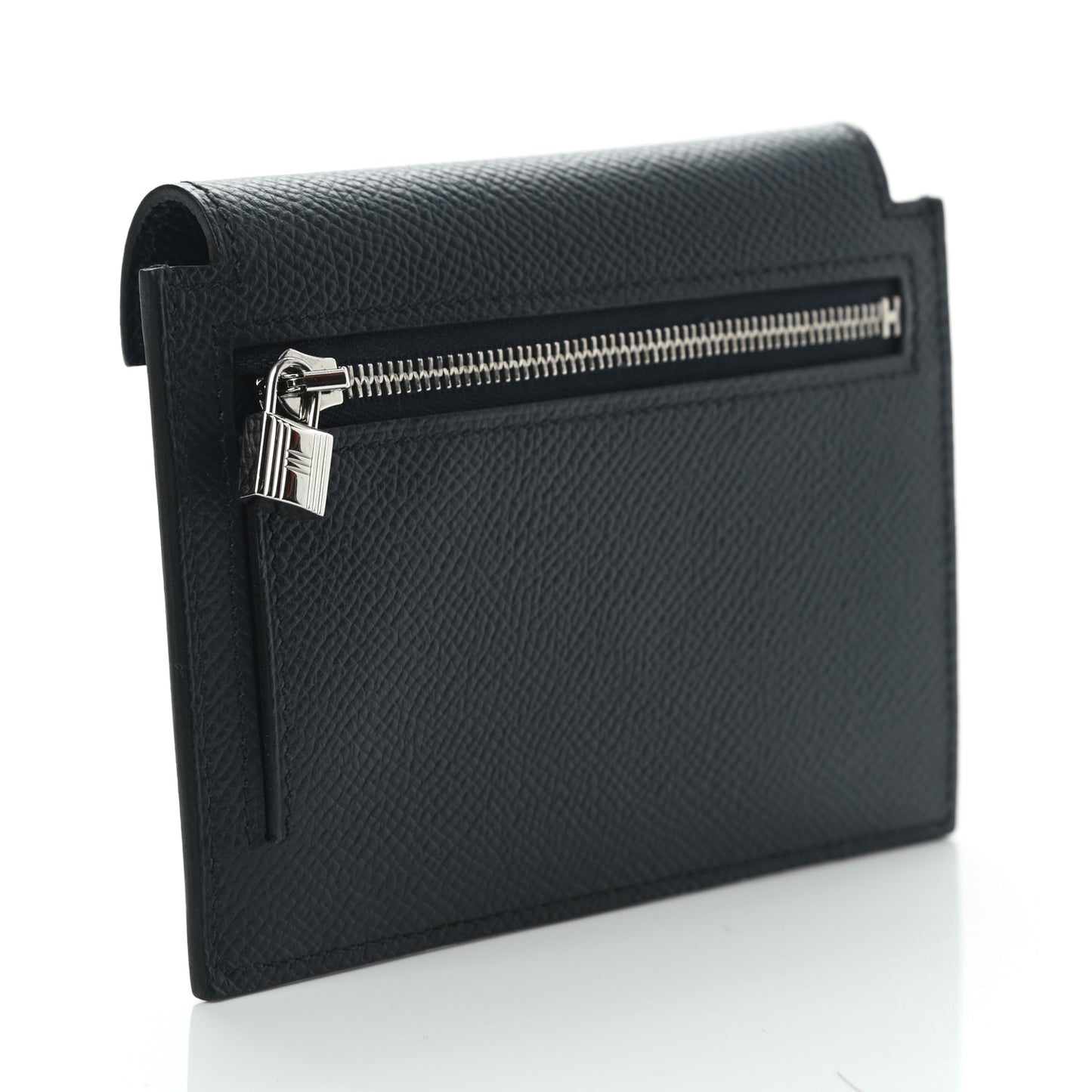 Epsom Kelly Pocket Compact Wallet Bleu Indigo