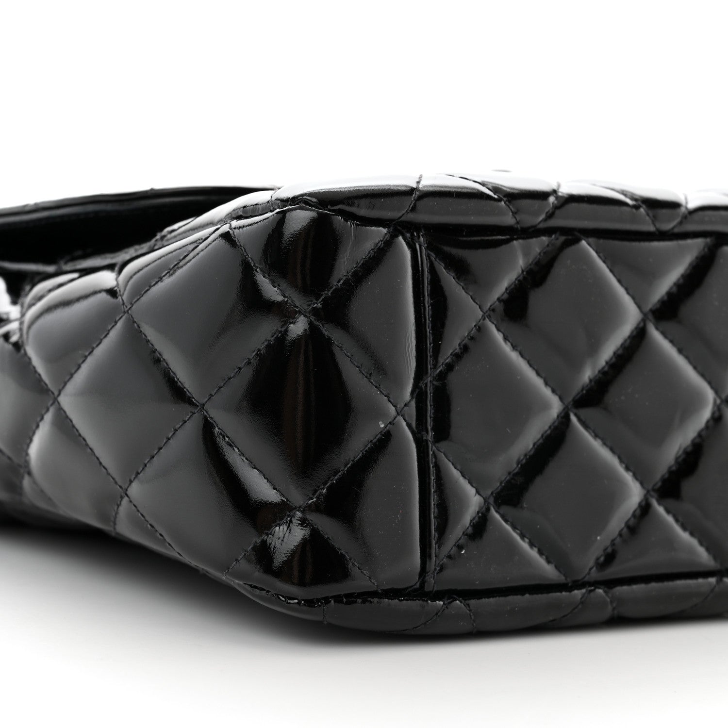 Chanel Patent Quilted Shoulder Flap Bag Black 9 of 10