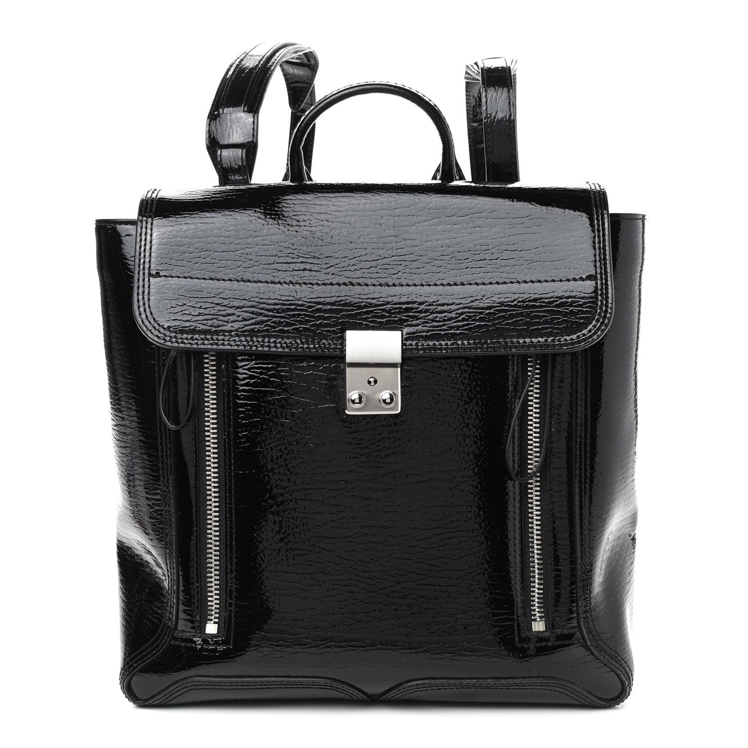 3.1 Phillip Lim Patent Pashli Backpack Black 1 of 8