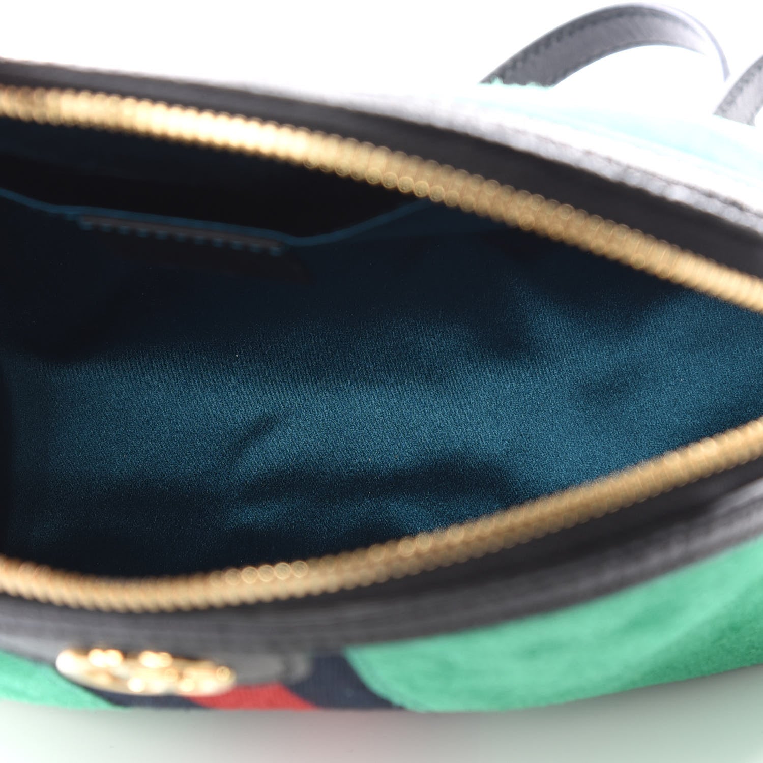 Gucci Suede Patent GG Web Small Ophidia Dome Shoulder Bag New Shamarock Black 4 of 9