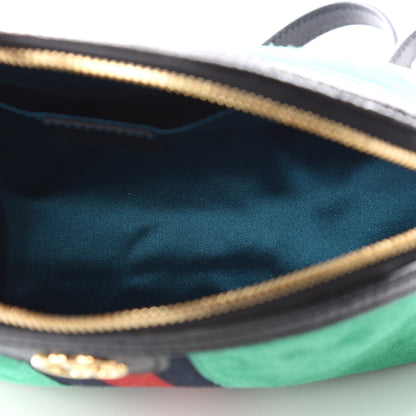 Gucci Suede Patent GG Web Small Ophidia Dome Shoulder Bag New Shamarock Black 4 of 9