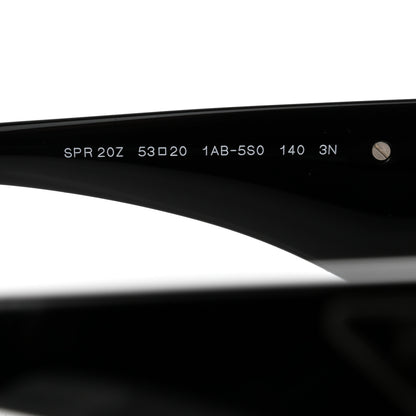 Prada Acetate Oval Symbole Sunglasses SPR 20Z Black 5 of 8