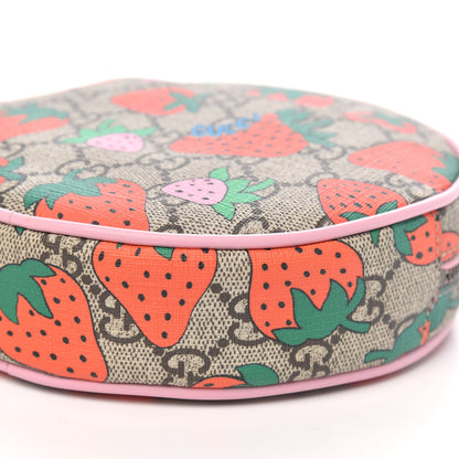 Gucci GG Supreme Monogram Strawberry Round Wrist Wallet 9 of 10