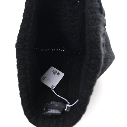 Chanel Cashmere CC Beanie Hat Black 4 of 5