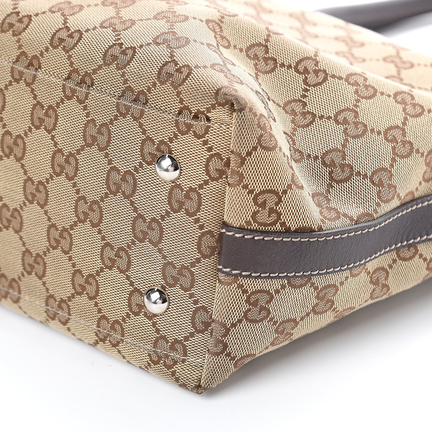 GG Monogram Medium Match Ball Tote Dark Brown
