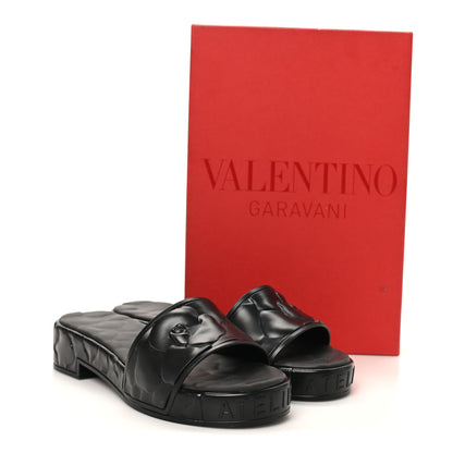 Valentino Garavani Rubber Atelier 03 Rose Edition 25/40mm Platform Slide Sandals 38 Black 8 of 8
