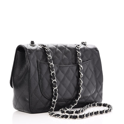 Chanel Caviar Quilted Jumbo Single Flap Black 4 of 10